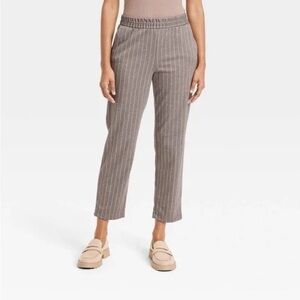A New Day Taupe Striped Pants Small